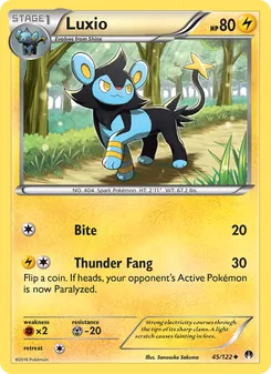 Luxio card from BREAKpoint, number 45/122