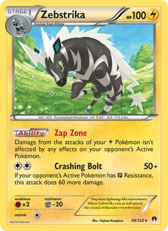 Zebstrika card from BREAKpoint, number 49/122