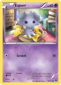 Espurr card from BREAKpoint, number 58/122