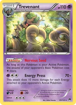 Trevenant card from BREAKpoint, number 65/122