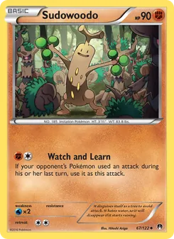 Sudowoodo card from BREAKpoint, number 67/122