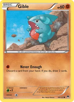 Gible card from BREAKpoint, number 68/122