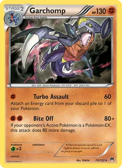 Garchomp card from BREAKpoint, number 70/122