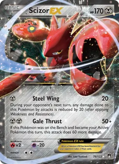 Scizor EX card from BREAKpoint, number 76/122