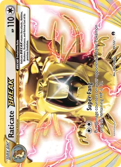 Raticate BREAK card from BREAKpoint, number 89/122