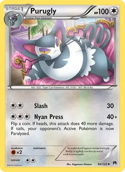 Purugly card from BREAKpoint, number 94/122
