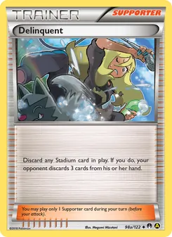 Delinquent card from BREAKpoint, number 98a/122