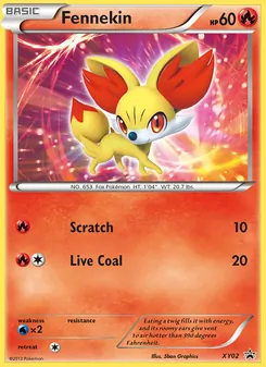Fennekin card from XY Black Star Promos, number XY02/211