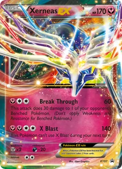 Xerneas EX card from XY Black Star Promos, number XY07/211