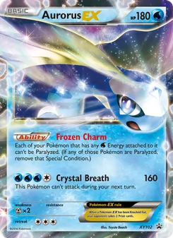 Aurorus EX card from XY Black Star Promos, number XY102/211