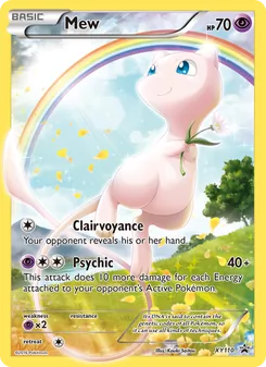 Mew card from XY Black Star Promos, number XY110/211
