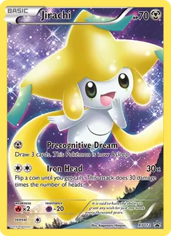 Jirachi card from XY Black Star Promos, number XY112/211