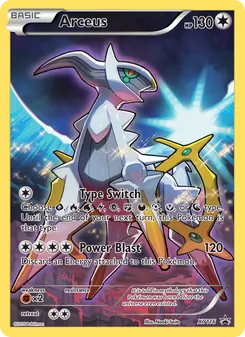 Arceus card from XY Black Star Promos, number XY116/211