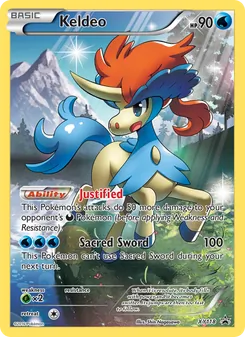 Keldeo card from XY Black Star Promos, number XY118/211