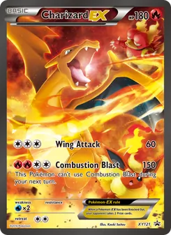 Charizard EX card from XY Black Star Promos, number XY121/211