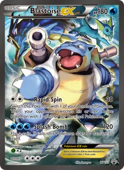 Blastoise EX card from XY Black Star Promos, number XY122/211