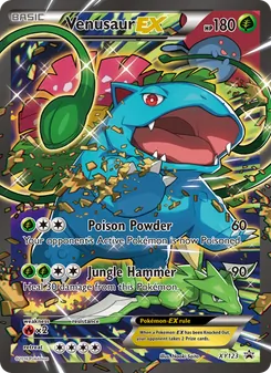 Venusaur EX card from XY Black Star Promos, number XY123/211