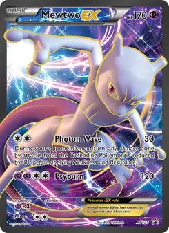 Mewtwo EX card from XY Black Star Promos, number XY125/211