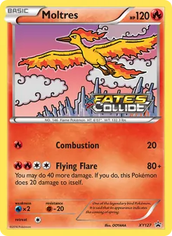 Moltres card from XY Black Star Promos, number XY127/211