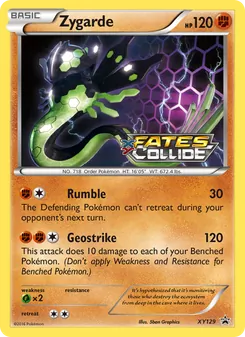 Zygarde card from XY Black Star Promos, number XY129/211