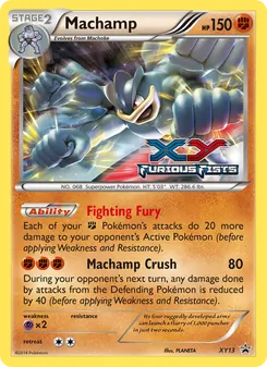 Machamp card from XY Black Star Promos, number XY13/211