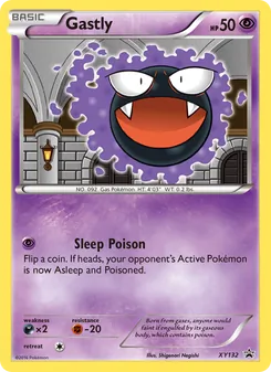 Gastly card from XY Black Star Promos, number XY132/211