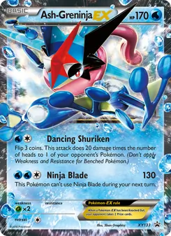 Ash Greninja EX card from XY Black Star Promos, number XY133/211