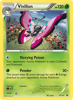 Vivillon card from XY Black Star Promos, number XY137/211