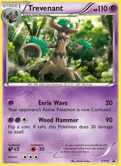 Trevenant card from XY Black Star Promos, number XY14/211