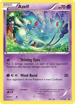 Azelf card from XY Black Star Promos, number XY142/211