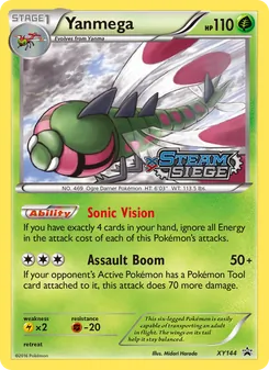 Yanmega card from XY Black Star Promos, number XY144/211