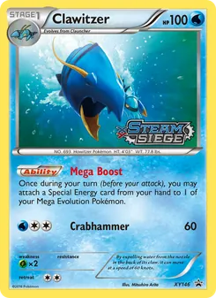 Clawitzer card from XY Black Star Promos, number XY146/211