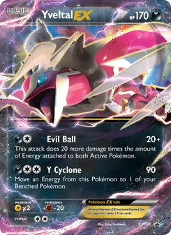 Yveltal EX card from XY Black Star Promos, number XY150/211