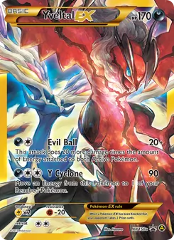 Yveltal-EX card from XY Black Star Promos, number XY150a/211