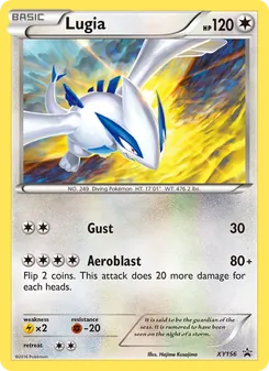 Lugia card from XY Black Star Promos, number XY156/211