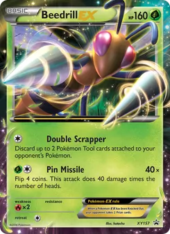 Beedrill EX card from XY Black Star Promos, number XY157/211