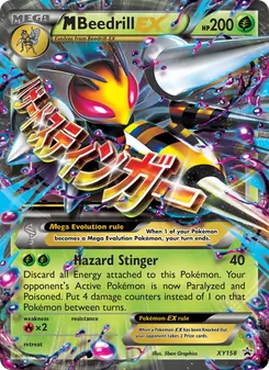 M Beedrill-EX card from XY Black Star Promos, number XY158/211