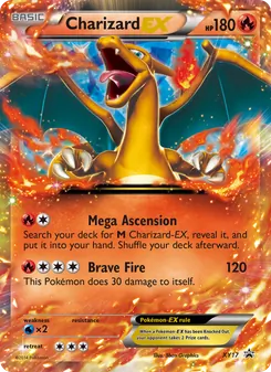 Charizard EX card from XY Black Star Promos, number XY17/211