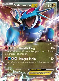 Salamence EX card from XY Black Star Promos, number XY170/211