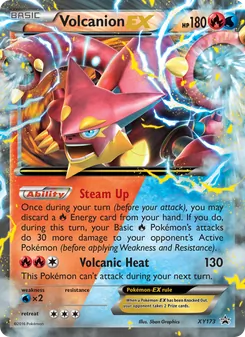 Volcanion EX card from XY Black Star Promos, number XY173/211