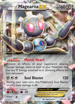 Magearna-EX card from XY Black Star Promos, number XY175/211