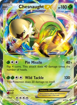 Chesnaught EX card from XY Black Star Promos, number XY18/211