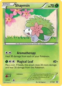 Shaymin card from XY Black Star Promos, number XY188/211