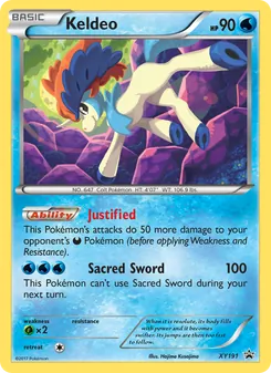Keldeo card from XY Black Star Promos, number XY191/211