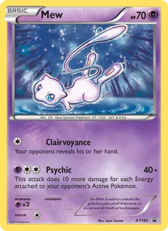 Mew card from XY Black Star Promos, number XY192/211