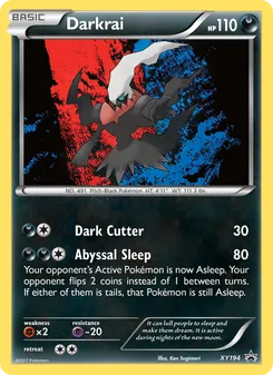Darkrai card from XY Black Star Promos, number XY194/211