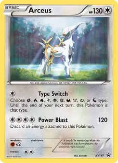 Arceus card from XY Black Star Promos, number XY197/211
