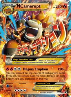 M Camerupt-EX card from XY Black Star Promos, number XY198/211