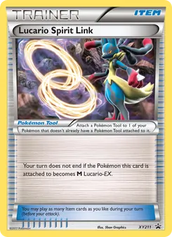 Lucario Spirit Link card from XY Black Star Promos, number XY211/211