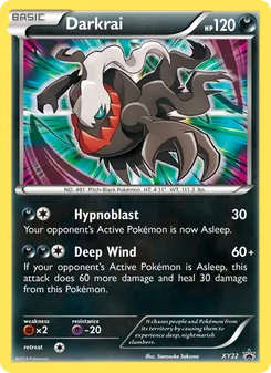 Darkrai card from XY Black Star Promos, number XY22/211